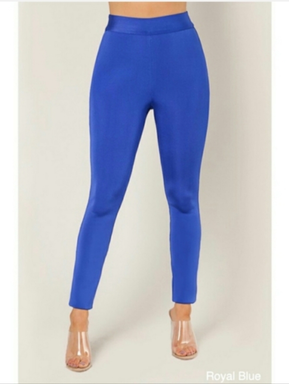 WoW Couture Bodycon Bandage Slip On Pants - Royal Blue Y2K Clubwear